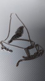 🎁 originele Pandora ketting met hanger veer vol zirkonia's, Sieraden, Tassen en Uiterlijk, Kettingen, Met hanger, Ophalen of Verzenden
