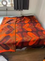 Vintage oranje bruine deken jaren 60 of 70, Verzamelen, Retro, Ophalen of Verzenden