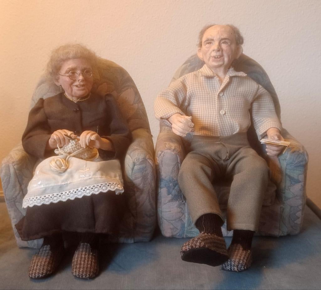 2 Brabantse karakter poppen Opa & Oma decoratie, Ophalen of Verzenden