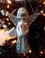 Oude Kerstengel zilverkleurig, Diversen, Kerst, Ophalen of Verzenden
