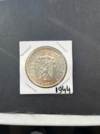 WILHELMINA PRACHTIGE RIJKSDAALDER CURACAO 1944, Postzegels en Munten, Munten | Nederland, Zilver, Ophalen of Verzenden, Koningin Wilhelmina