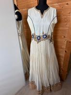 Indiase anarkali, broek en sjaal maat M BOLLYWOOD, Maat 38/40 (M), Overige typen, Beige, Ophalen of Verzenden