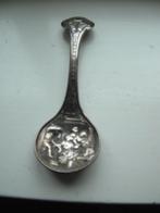 Verzilverde vergulde lepel Pleet 90 gemarkeerd molen - vis, Antiek en Kunst, Ophalen of Verzenden