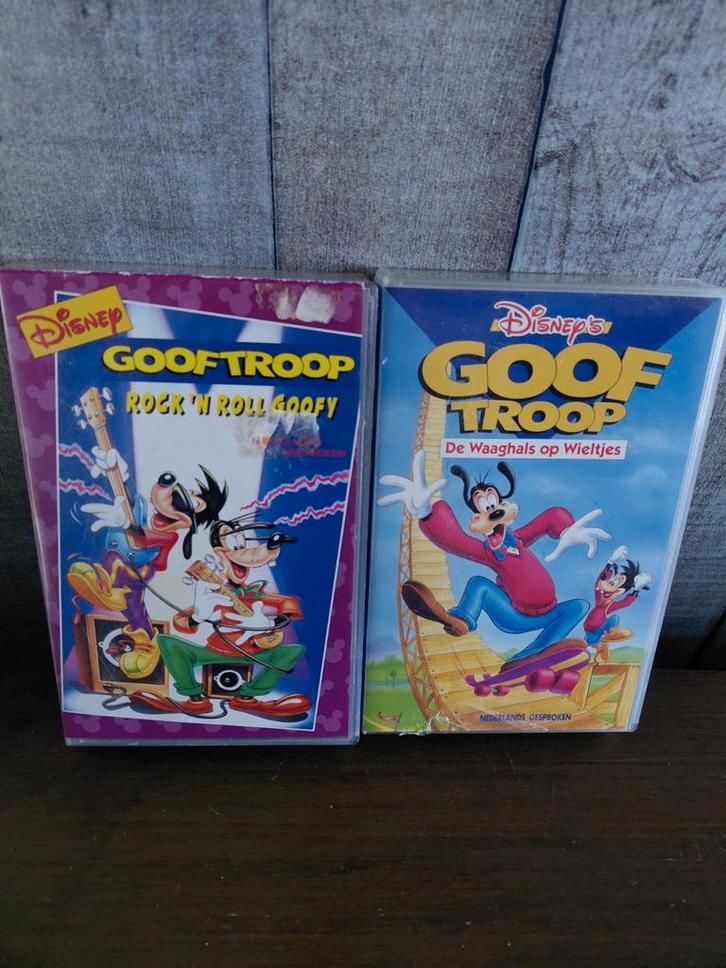 2 Disney Goof Troop videobanden, Cd's en Dvd's, VHS | Kinderen en Jeugd, Gebruikt, Tekenfilms en Animatie, Tekenfilm, Alle leeftijden
