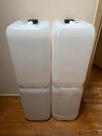 4 jerrycans van 25 liter, Tuin en Terras, Regentonnen, Minder dan 75 liter, Ophalen, Zo goed als nieuw