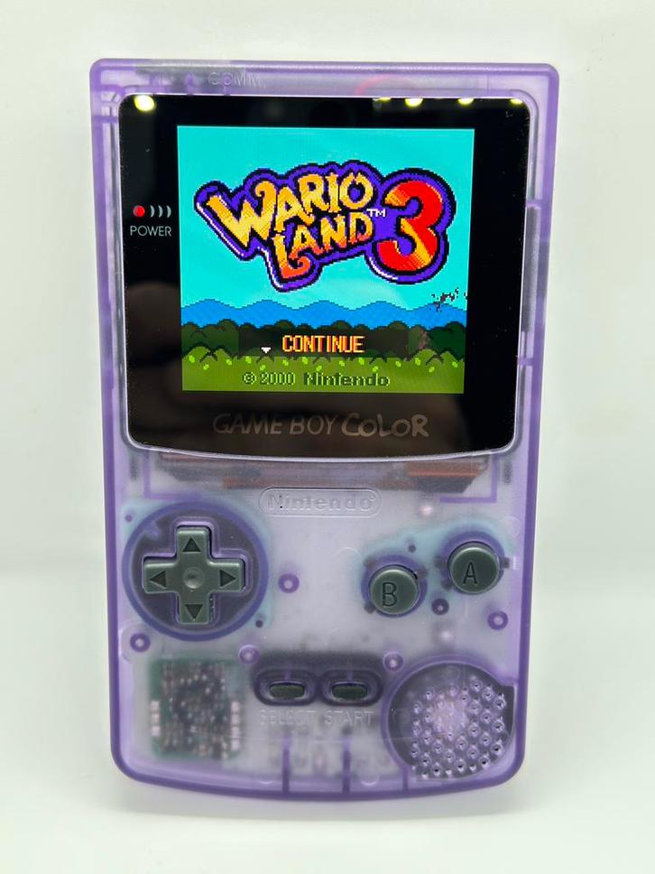 Nintendo Gameboy Color Paars - IPS OLED mét Touchscreen, Spelcomputers en Games, Spelcomputers | Nintendo Game Boy, Zo goed als nieuw