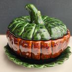 Vintage majolica aardewerk terrine, Ophalen of Verzenden