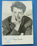 Ansichtkaart met originele handtekening RUDI CARRELL 1960, Verzamelen, Muziek, Artiesten en Beroemdheden, Ophalen of Verzenden