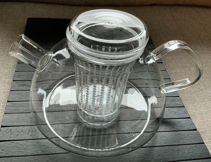 Theepot Jenaer Glas Relax Deksel en Zeef 1,2L, Huis en Inrichting, Keuken | Servies, Nieuw, Overige typen, Overige stijlen, Glas