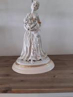 Poseleine beeldje in bladgoud, Verzamelen, Ophalen, Zo goed als nieuw, Mens