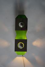 vintage philips? metaal wandlamp chroom groen kopspiegellamp, Ophalen of Verzenden, Gebruikt, Metaal, Vintage space age