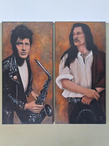 2-luik schilderij Theo Reijnders Herman Brood Willy DeVille