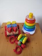Fisher price stapeltoren, blokkenwagen en wiebelwagen., Ophalen of Verzenden, Zo goed als nieuw