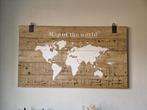 Wanddecoratie map of the world, Huis en Inrichting, Ophalen, Zo goed als nieuw