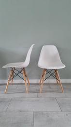 Leuke eetkamerstoel wit ; stoel wit hout, set van 4, Huis en Inrichting, Stoelen, Ophalen, Gebruikt, Wit, Hout