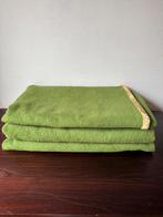 Donker Groen Vintage Wollen Woondeken, Deken, Plaid, Ophalen of Verzenden, Gebruikt