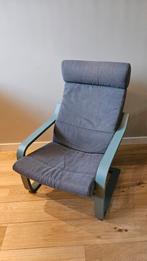 Ikea Poäng stoel grijs/groen, Huis en Inrichting, Fauteuils, Ophalen, 75 tot 100 cm, Zo goed als nieuw, Stof