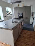 Moderne zandbeige eilandkeuken - TOP DEAL + GEDEMONTEERD, Overige kleuren, Overige typen, Graniet of Steen, Ophalen of Verzenden