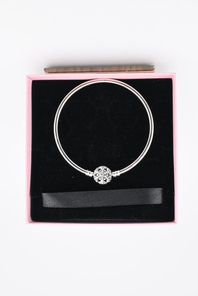 Zilveren Pandora Sparkling Snowflake Armband 19cm (NIEUW), Sieraden, Tassen en Uiterlijk, Armbanden, Nieuw, Zilver, Zilver, Ophalen of Verzenden