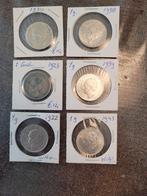 6, wilhelmina guldens., Postzegels en Munten, Munten | Nederland, Ophalen of Verzenden, Koningin Wilhelmina, 1 gulden