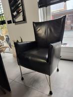 4st Jess lederen stoelen, Huis en Inrichting, Stoelen, Ophalen, Zwart, Leer, Zo goed als nieuw