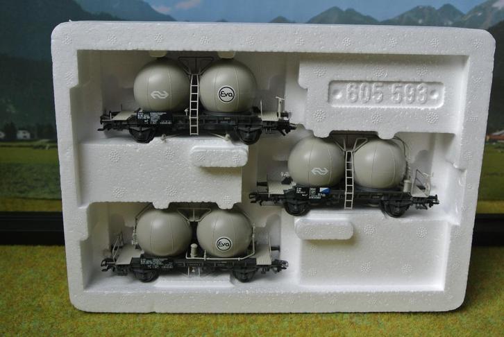 Märklin 46623 Set met 3 Bollenwagens EVA/NS, Hobby en Vrije tijd, Modeltreinen | H0, Nieuw, Treinset, Wisselstroom, Märklin, NS
