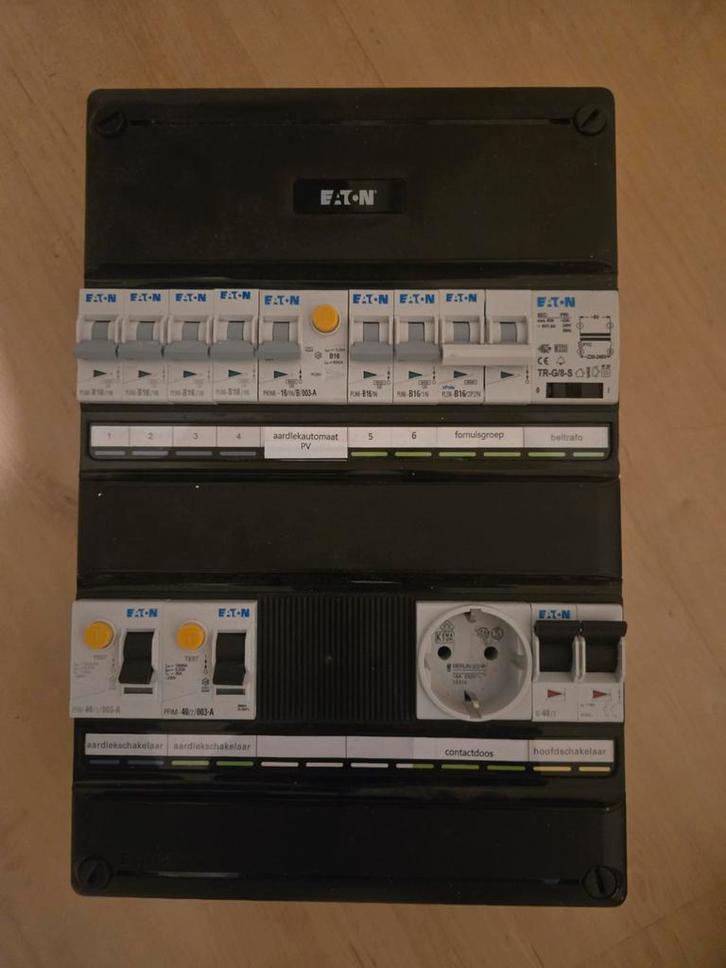 3 eaton gr.kast met beltrafo,, Doe-het-zelf en Verbouw, Elektra en Kabels, Overige typen, Ophalen