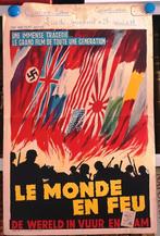Filmposter Le monde en feu / De Wereld in vuur en vlam, Rechthoekig Staand, Ophalen of Verzenden, Zo goed als nieuw, A1 t/m A3