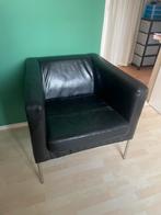 Comfortabele leren stoel, Ophalen, Zwart, Leer, Zo goed als nieuw