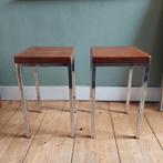 Lucky Vintage Mid Century Bijzettafeltjes/Krukjes Set, Ophalen of Verzenden, Huis en Inrichting