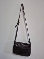 Tas34 - Donkerbruine leren Fred de le Bretoniere tas (1), Ophalen of Verzenden, Bruin, Handtas