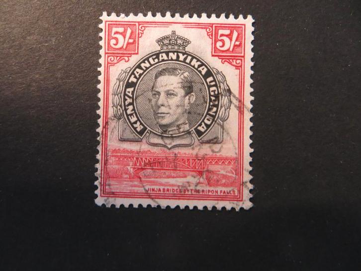 A14212: Kenya Uganda Tanganyika GVI 5/-   P 13,25 x 13,75, Postzegels en Munten, Postzegels | Afrika, Tanzania, Ophalen of Verzenden