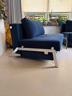 1 Slaapbank slaapstoel 1 pers cubed innovation, Ophalen, 90 cm, Eenpersoons, Blauw
