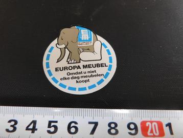 sticker EUROPA MEUBEL Omdat u niet elke dag meubelen koopt  beschikbaar voor biedingen