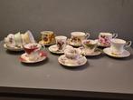 Koffiekopjes met schotel retro set 10 st. - ook los te koop, Huis en Inrichting, Keuken | Servies, Gebruikt, Ophalen of Verzenden