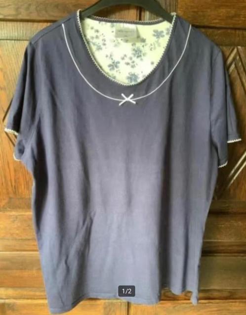 Blauw pyjamajasje, top, shirt; maat XL; Lingerie C&A, Kleding | Dames, Pyjama's, Gedragen, Maat 46/48 (XL) of groter, Ophalen of Verzenden