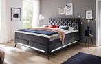 Luxe Boxspring MIAMI met LED-verlichting. Antraciet of grijs, Huis en Inrichting, Slaapkamer | Boxsprings, Nieuw, Grijs, 180 cm