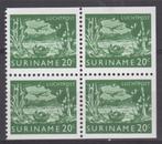 Suriname postfris 4-blok luchtpost rechts ongetand, Postzegels en Munten, Postzegels | Suriname, Ophalen of Verzenden, Postfris