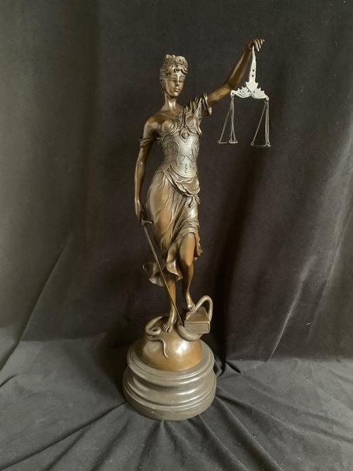 Vrouwe Justitia , groot ,46 cm,brons/bronzen, Antiek en Kunst, Kunst | Beelden en Houtsnijwerken, Ophalen of Verzenden