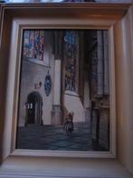 Olieverf kerk Interieur Laurenskerk Rdam ?? klein defect, Antiek en Kunst, Kunst | Schilderijen | Klassiek, Ophalen of Verzenden