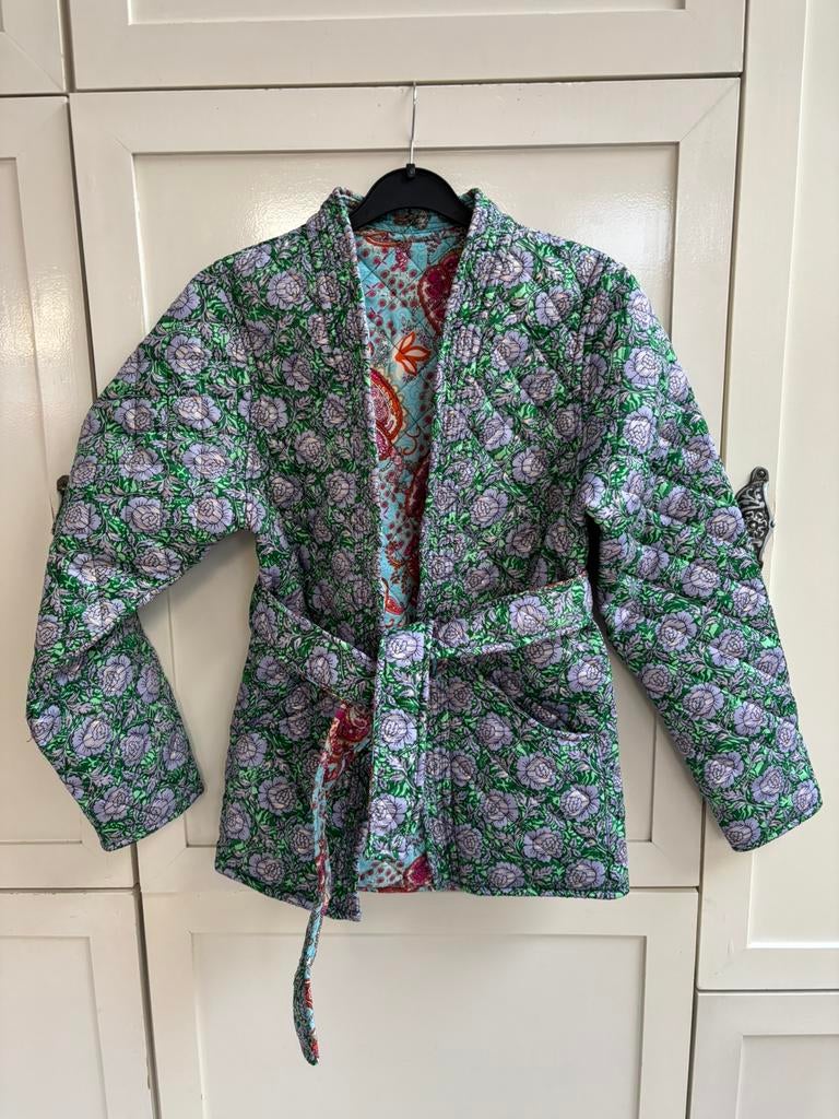 Kleurrijk jasje / kimono aan beide kanten draagbaar maat S, Ophalen of Verzenden, Zo goed als nieuw, Overige kleuren, Jasje