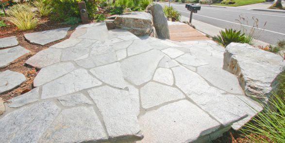 prachtige flagstones Brasil White Kwartsiet € 42,95 p/m2, Tuin en Terras, Tegels en Klinkers, Nieuw, Terrastegels, Natuursteen