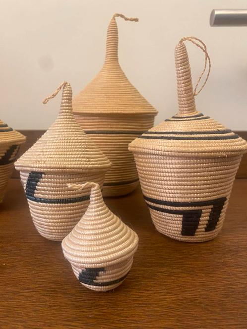 Afrikaanse Manden met Deksel - Set van 5, Antiek en Kunst, Antiek | Woonaccessoires, Ophalen of Verzenden