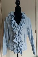 Elegante babyblauweblouse van Pulls, Kleding | Dames, Ophalen of Verzenden, Zo goed als nieuw, Maat 42/44 (L)