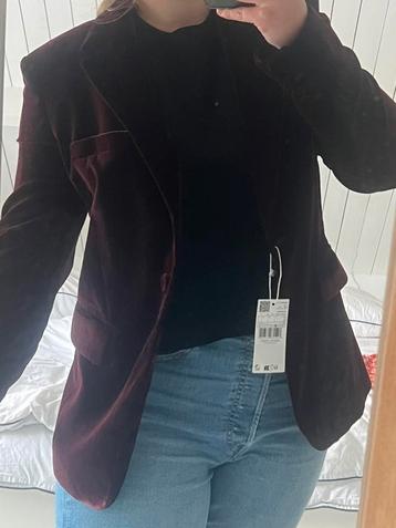 Rood fluwelen blazer van de mango, maat L beschikbaar voor biedingen