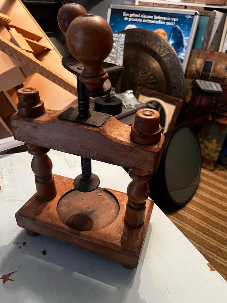 Antieke Houten Pers D.R.G.M. Gereedschap, Antiek en Kunst, Antiek | Gereedschap en Instrumenten, Ophalen