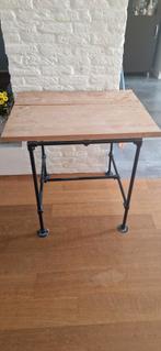 Steigerhout tafel 80 x 60, hoogte 76, 50 tot 100 cm, Rechthoekig, Ophalen, 50 tot 100 cm