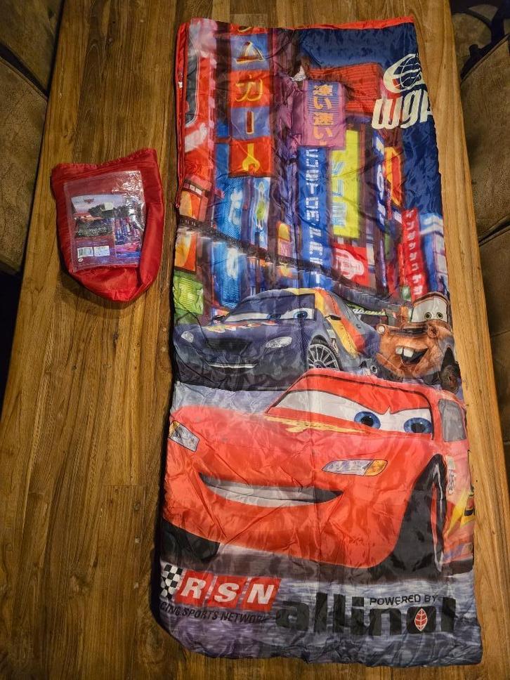 Cars slaapzak, afmetingen ongeveer 65 x 150 centimeter, Caravans en Kamperen, Slaapzakken, Gebruikt, Ophalen of Verzenden