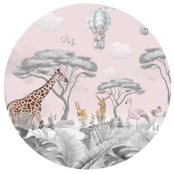 Jungle Behangcirkel - Muurcirkel - Babykamer - Muursticker beschikbaar voor biedingen