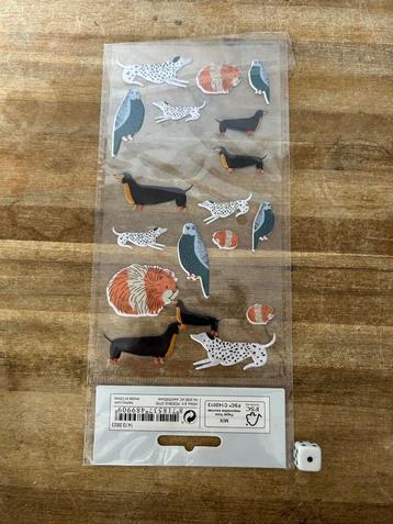 Hema stickervel teckels, duiven, cavia's & dalmatiers beschikbaar voor biedingen